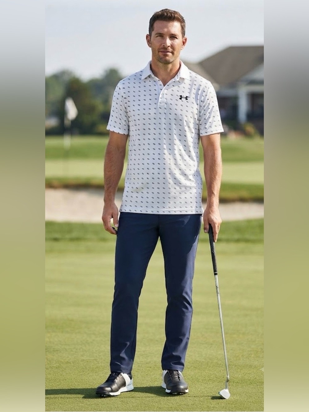 Under Armour Men’s Playoff Golf Polo Geometric Pattern